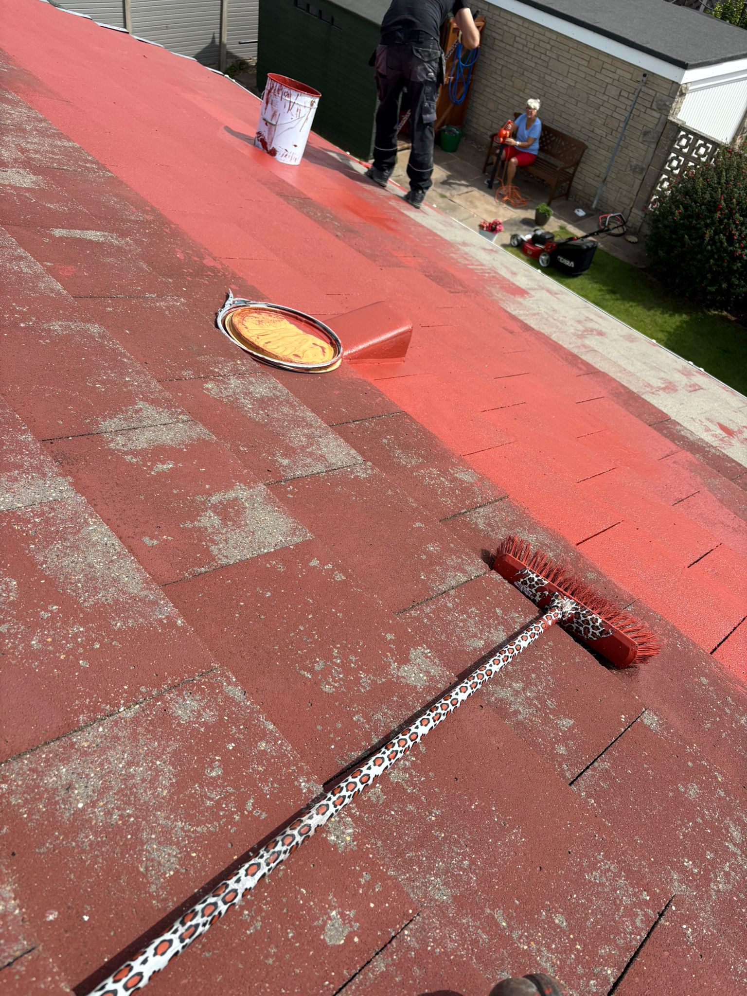 Roof Painting in Progress