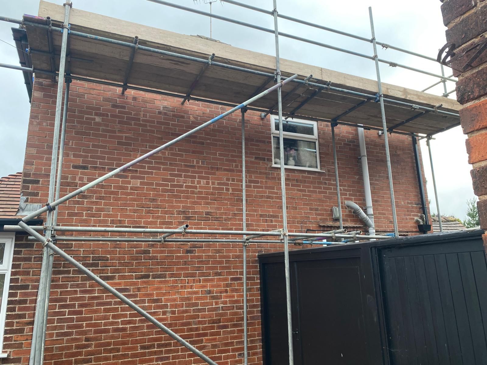 Rear Scaffolding for Roof Repairs